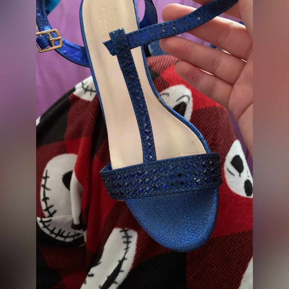 Blue Rhinestone Shoes - Picture 2 of 4